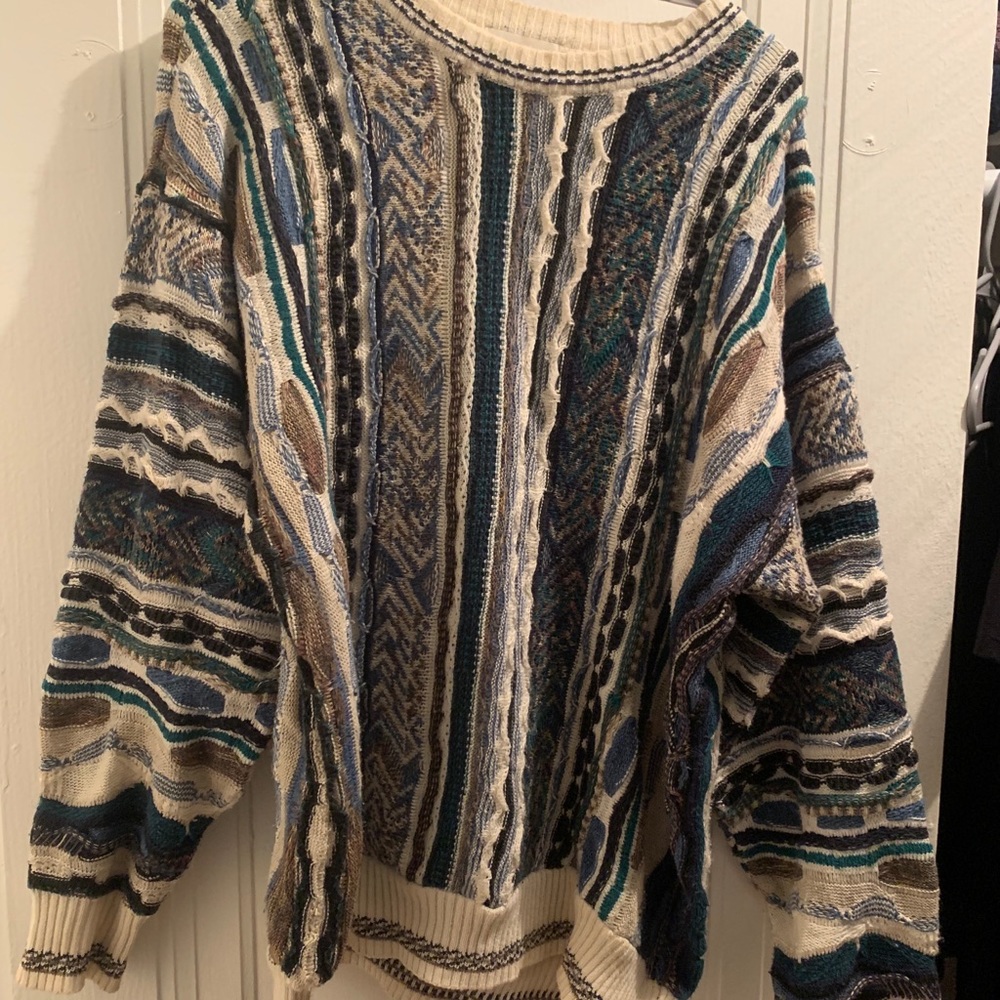 80s textured sweater